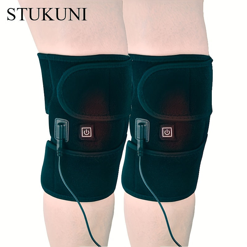 USB Heated Knee Massager with Therapeutic Heat Therapy for Rehabilitation and Recovery
