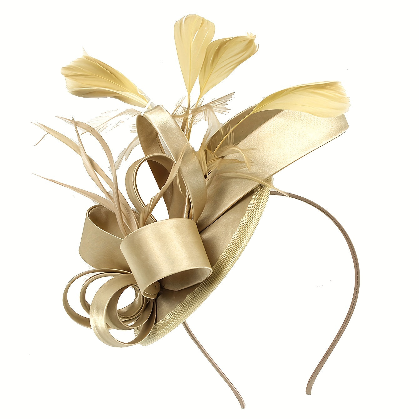 Women's Pillbox Fascinator Hat with Faux Feathers for Halloween and Derby Events