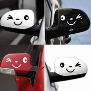 Joyful Face 3D Car Mirror Decal Stickers Rearview Side Vinyl Decals