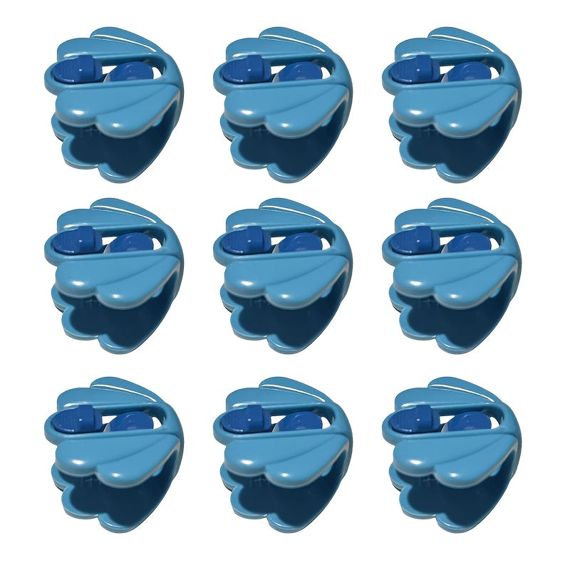 Set of 9 Green Quilt Clips Non-Slip Bed Sheet Fasteners Easy Press Installation