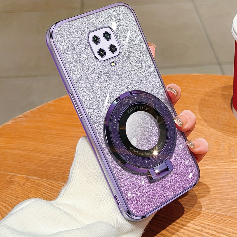 Glitter Magnetic Suction Phone Case for Redmi Note Series TPU Drop Proof