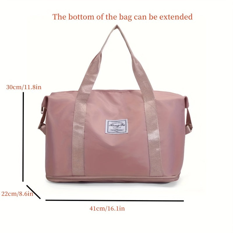 Large Capacity Nylon Travel Storage Bag with Zipper for Gym and Sports