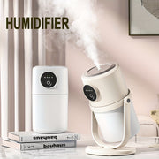 UltrQuiet Portable Humidifier with Night Light 280ml Tank for Bedroom Office Car Beige White