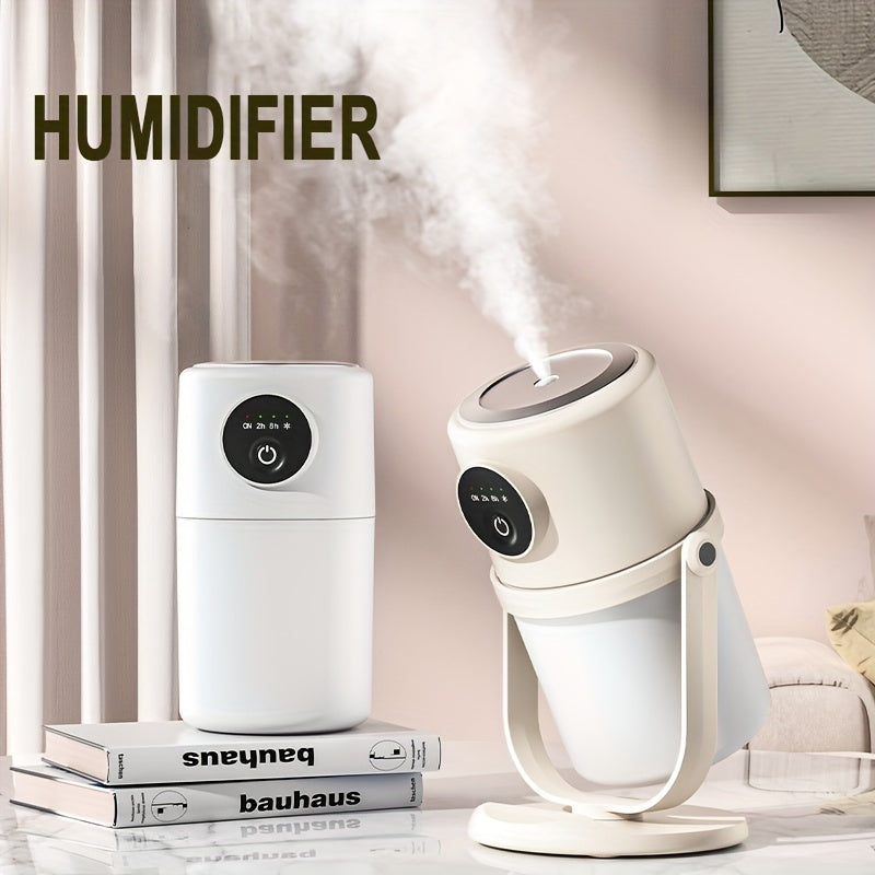 UltrQuiet Portable Humidifier with Night Light 280ml Tank for Bedroom Office Car Beige White