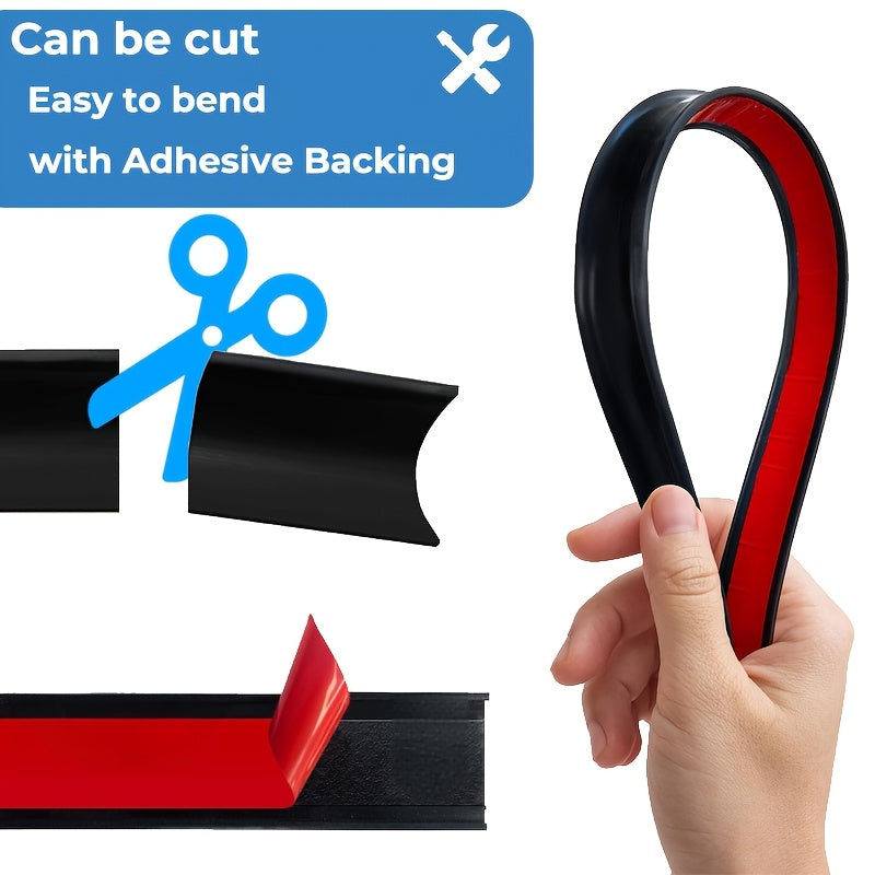 Plastic Waterproof Water Dam Barrier Strip Self-Adhesive for Shower Sink Tub