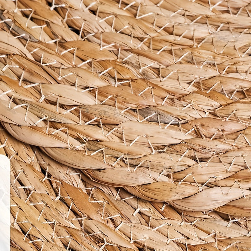 Juego de 6 manteles individuales de ratán de jacinto de agua natural para comer y bodas