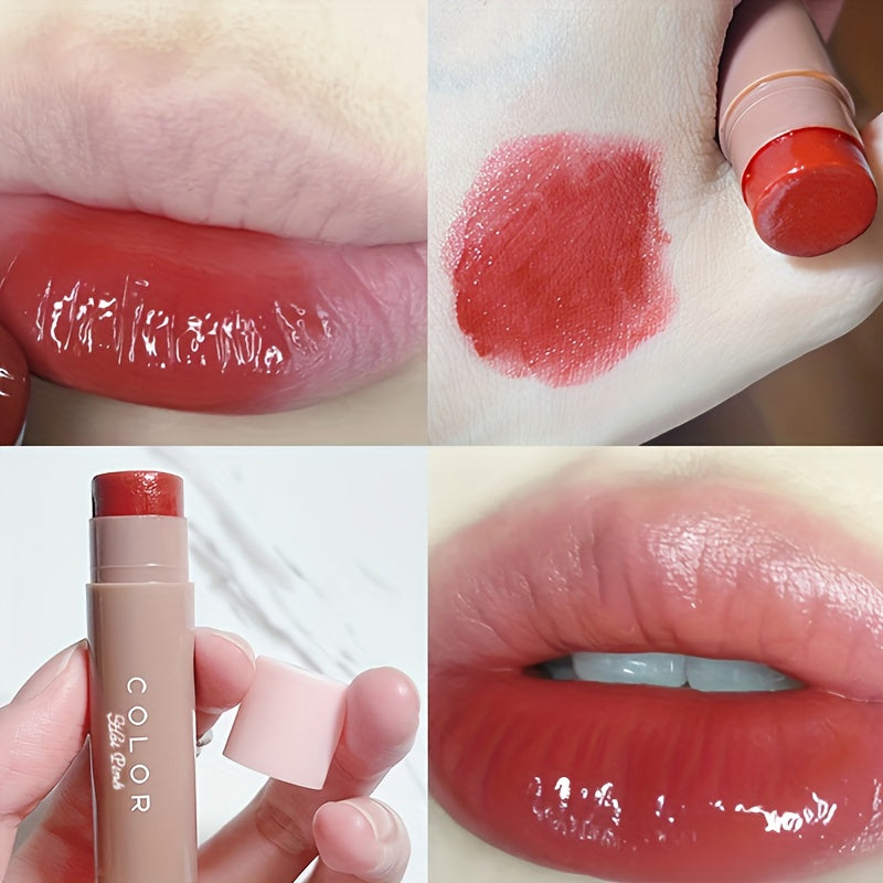 Bálsamo labial hidratante para mujer, tres colores, de larga duración, anti-rozaduras