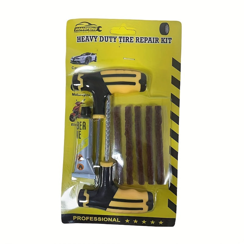 Car Tire Repair Kit Tubeless Nail Puncture Motorcycle Repair Tool Set
