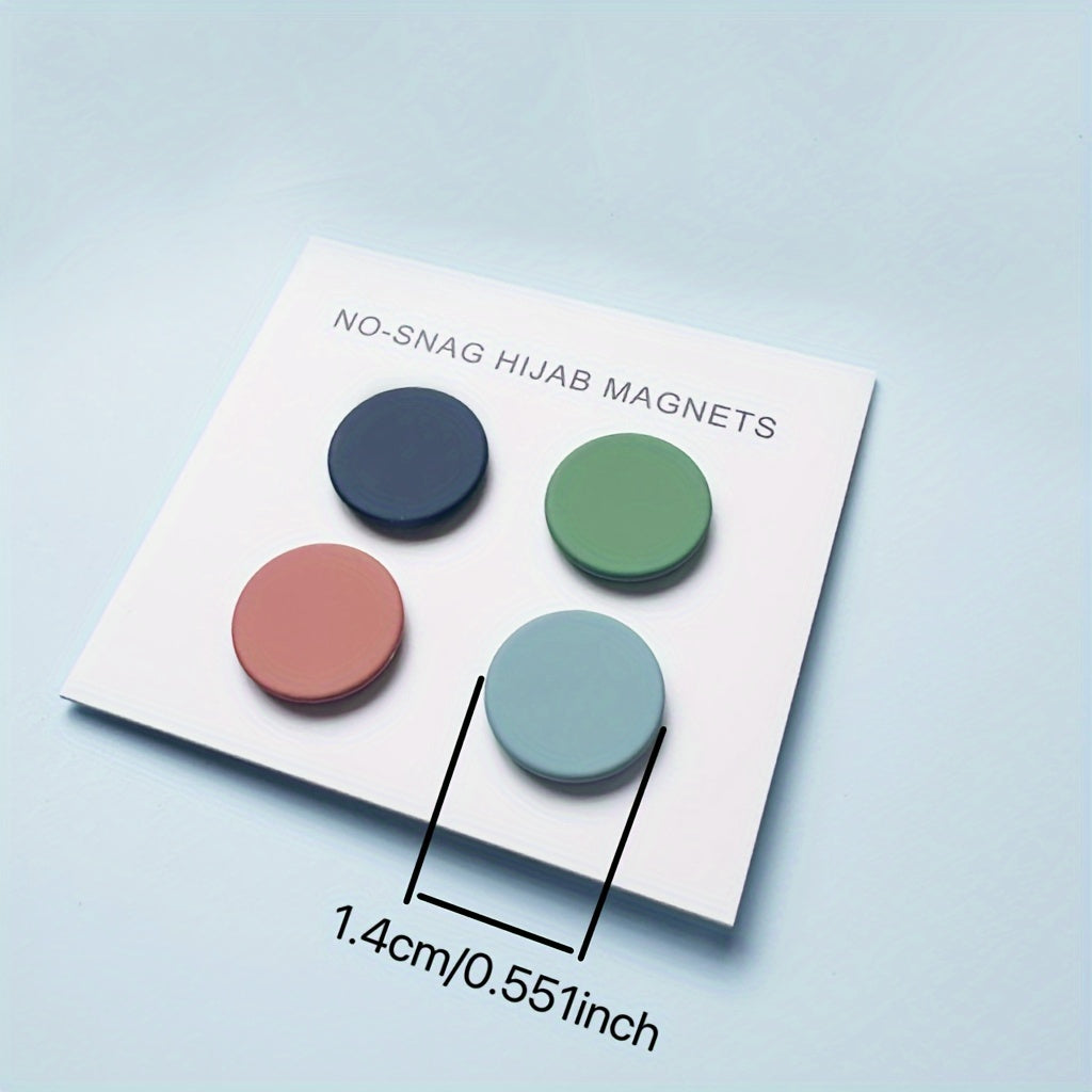 Set of 4 No-Snag Alloy Magnet Clips for Hijabs and Scarves 1.4cm