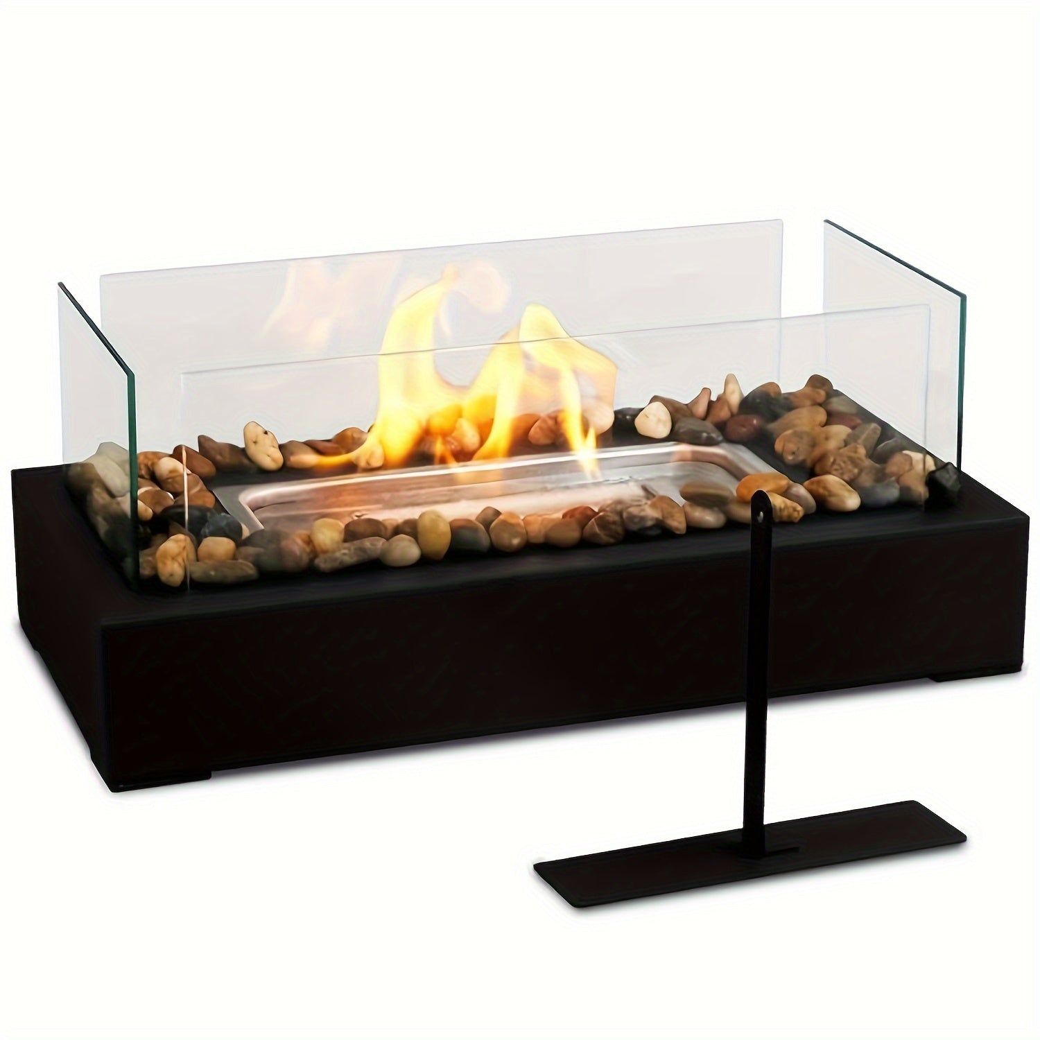 Modern Style Alcohol Fireplace with Glass Refractor Indoor Outdoor Windproof