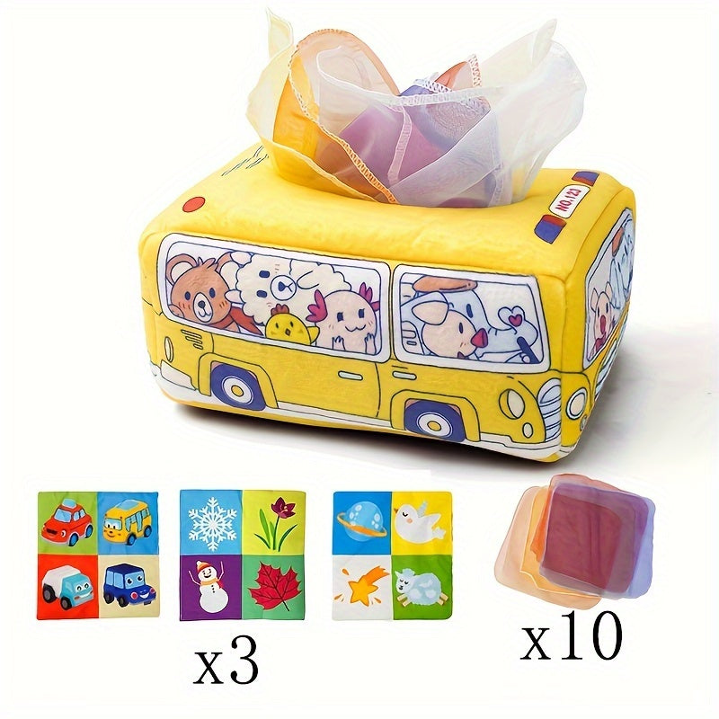 Sensory Toy for Children Polyester Tissue Box Tear-Resistant Hand Exercise Educational Toy for Boys and Girls