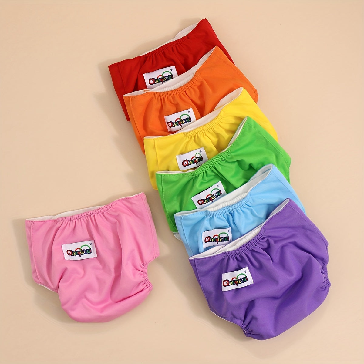 3 ta sozlanadigan bir rangli suv o'tkazmaydigan o'quv pampers to'plami - kichkintoylar uchun qulay mato tortish paypoqlari