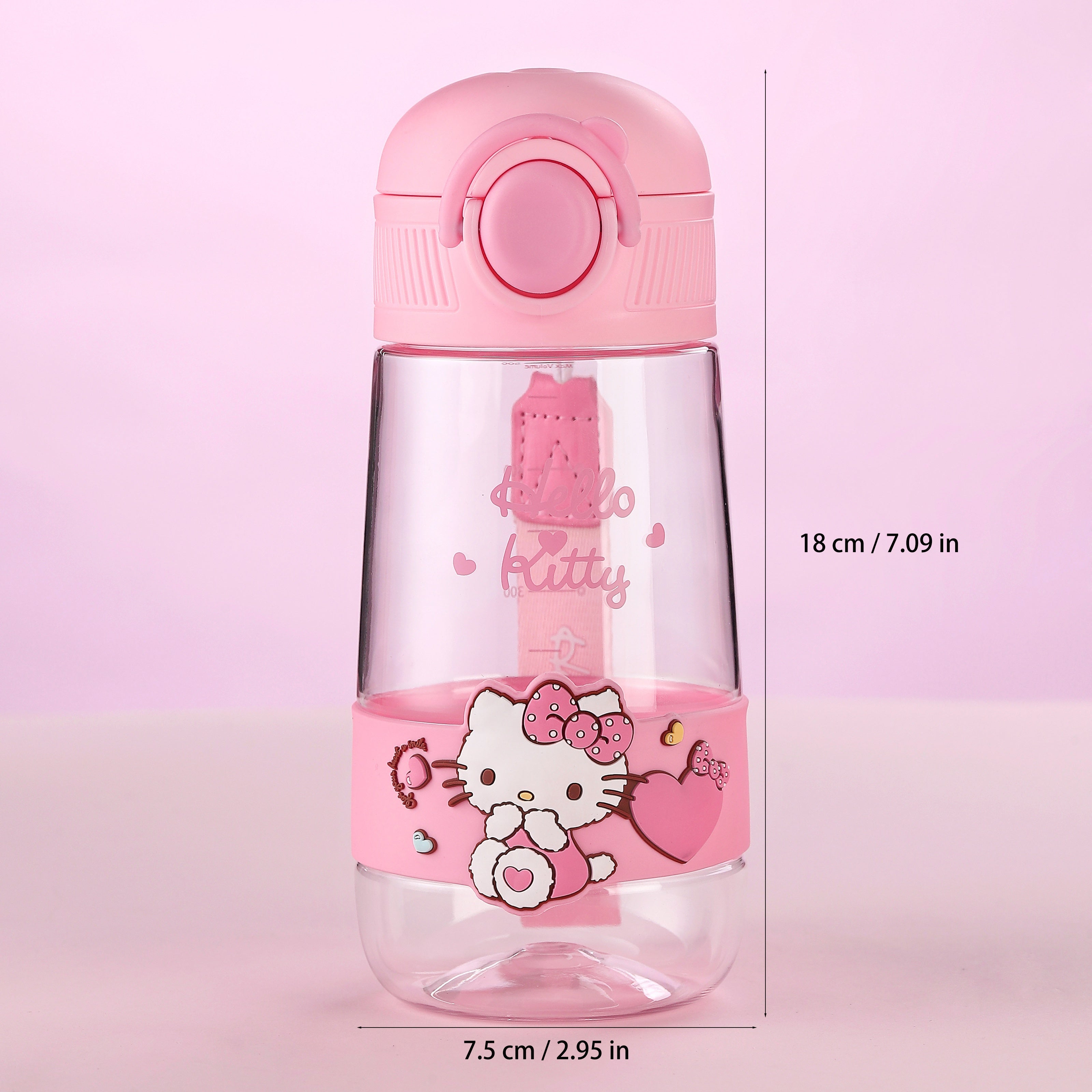 Pink 16.9oz Tritan Water Bottle for Kids and Family Outdoor Sports