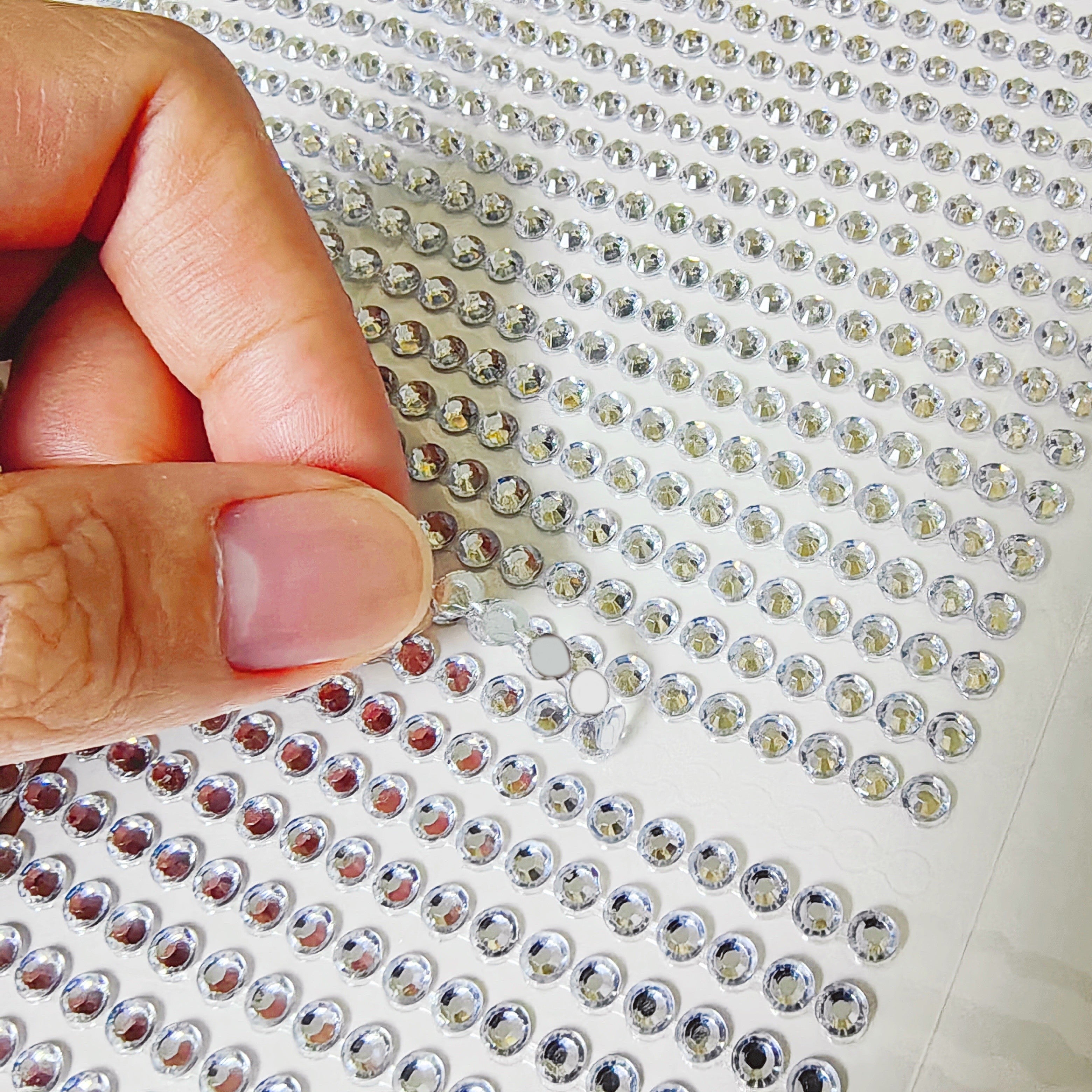 Artificial Crystal Rhinestone Decal for Car Mobile PC 880 Pieces 3mm