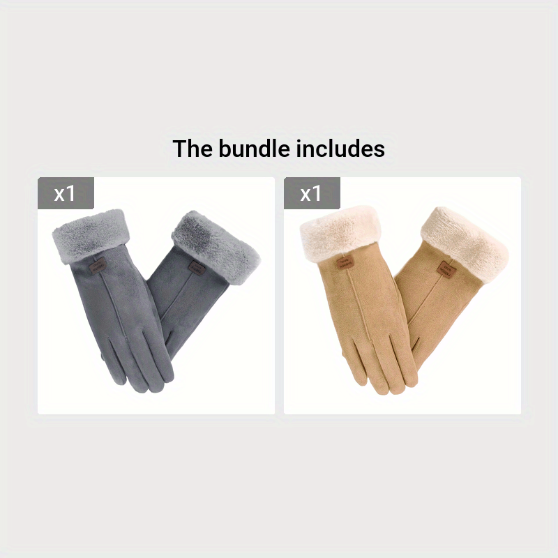 Velvet-Lined Split-Finger Gloves for Outdoor Activities and Casual Sports