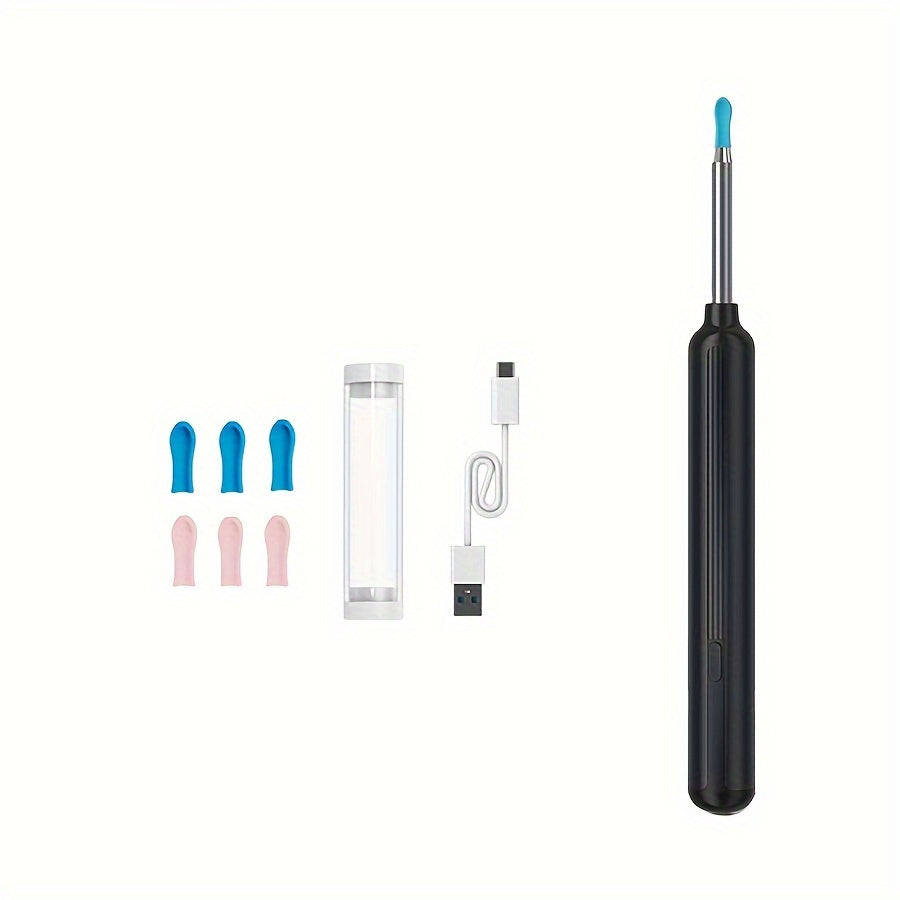 USB Rechargeable Ear Wax Removal Tool with Camera and Light for All Skin Types