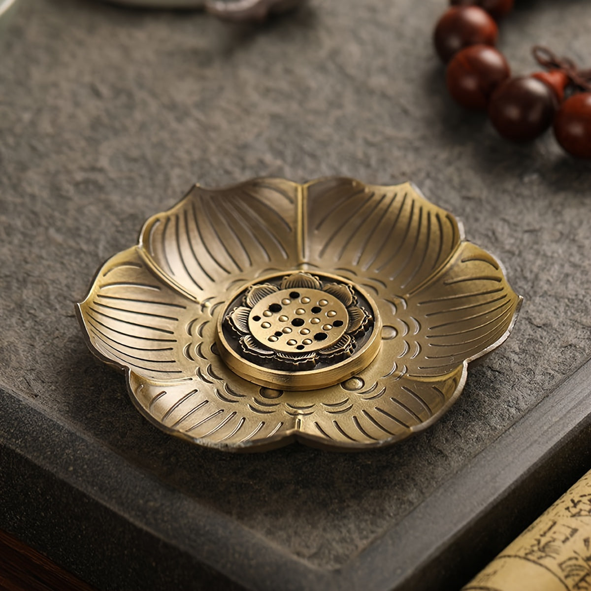 Metal Flower-Shaped Incense Holder for Home Decor Meditation and Gifts
