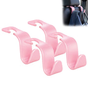 Car Seat Headrest Hook 4 Pack Universal Vehicle Car Hanger Storage Organizer Pink Black