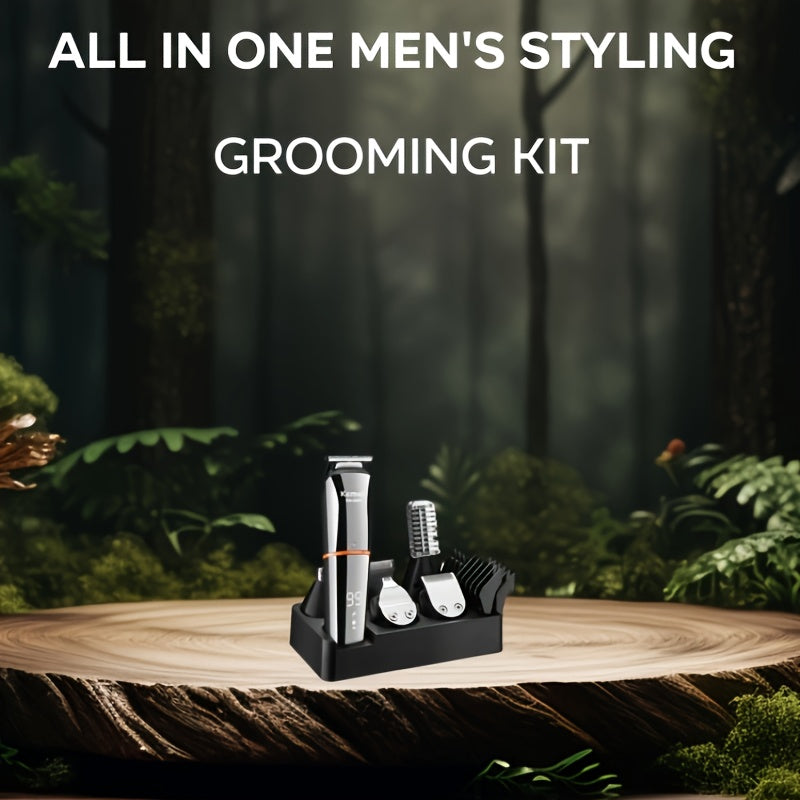 Electric Trimmer for Men Multiple Functions USB Charging LED Display Grooming Tool for Home Travel