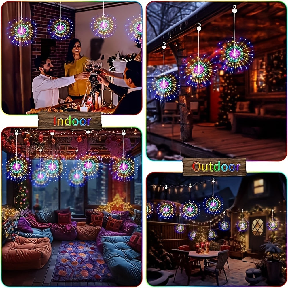 Outdoor USB Firework Light with 8 Lighting Modes for Gardens and Parties