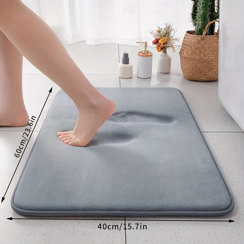 Alfombra de baño de esponja de alta densidad 39.88x59.94cm Antideslizante Suave Blanca Absorbente
