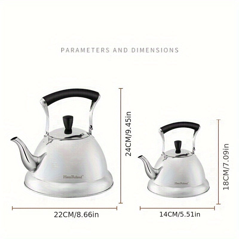 Stainless Steel Tea Kettle Set 3L and 1L Whistling Stovetop Kettles