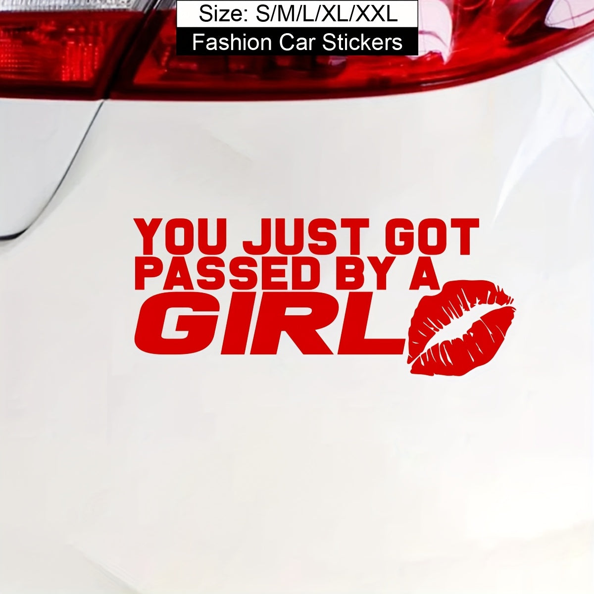 Girl Glitter Red Lip Print Car Sticker Waterproof Vinyl Decal