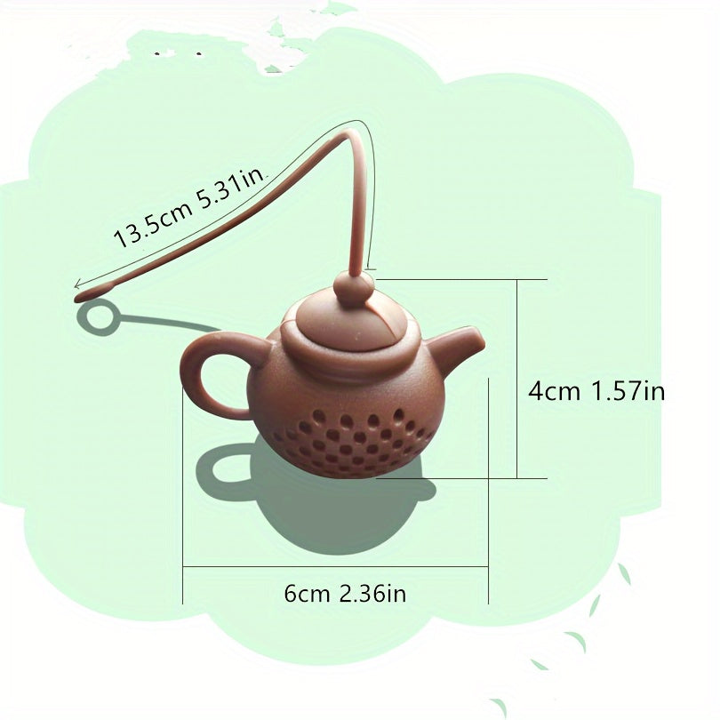Reusable Silicone Teapot-Shaped Tea Infuser for Loose Leaf Tea, Small Kitchen Use