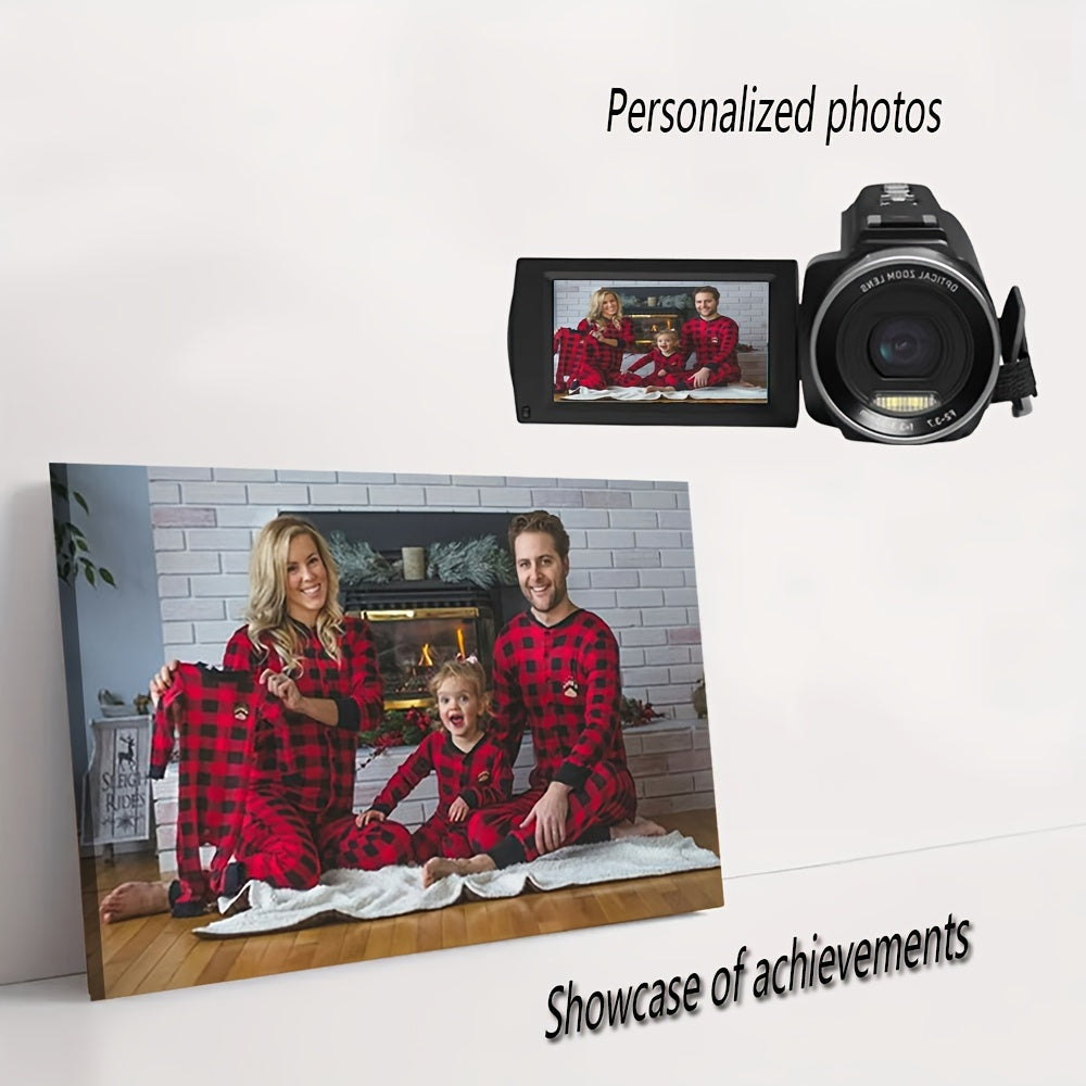 Personalized Family Photo Canvas Print Framed Wall Art for Living Room Bedroom Office