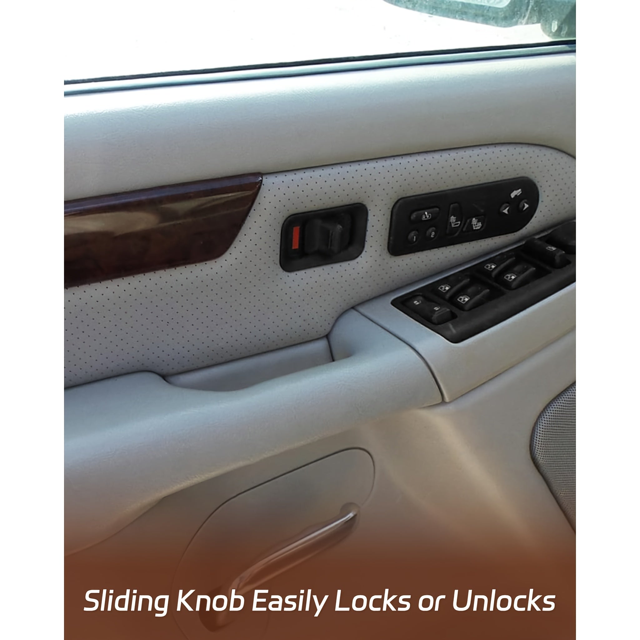 2Pcs Door Lock Front Rear Knob Set for Chevy Suburban 1999-2006 Replacement