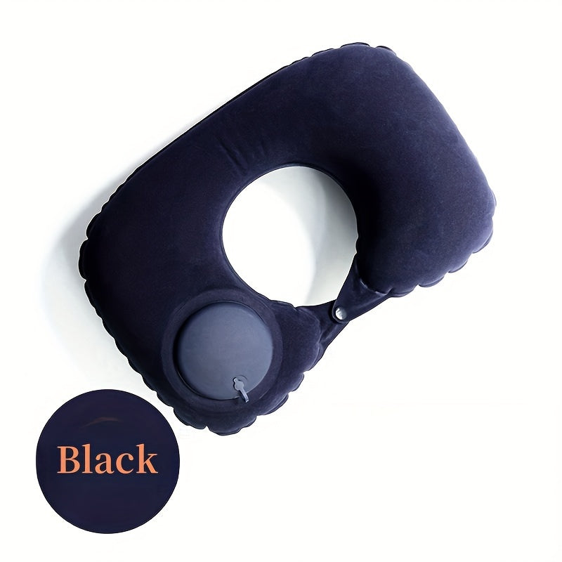 Inflatable U-Shaped Neck Pillow Waterproof Travel Support Compact Washable