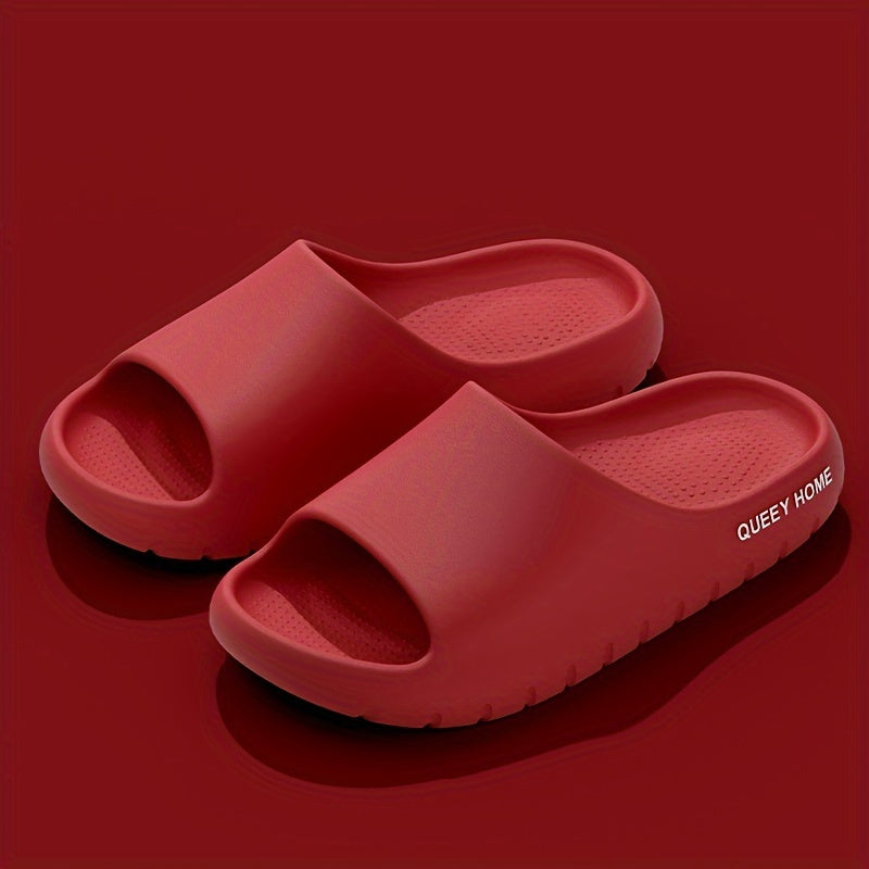 Women's Solid Color Slides Open Toe Indoor Bathroom Shoes