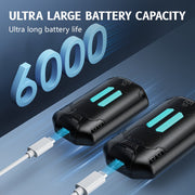 Dual Pack Portable Hand Warmers USB Rechargeable 6000mAh 3 Heat Settings