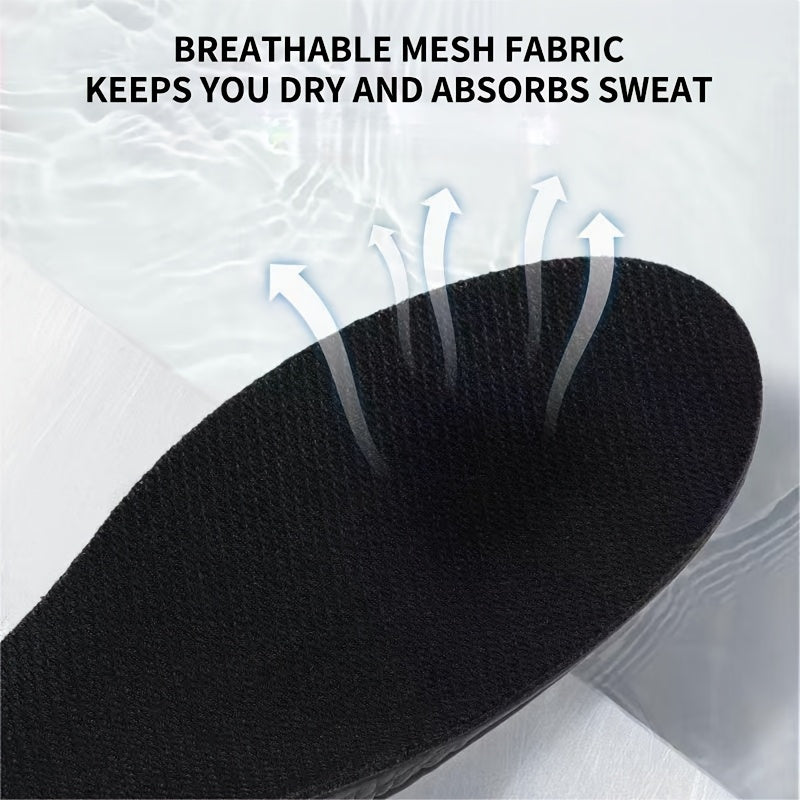 Men Women Soft Sole Height-Increasing Insoles Sports Breathable Sweat-Absorbing