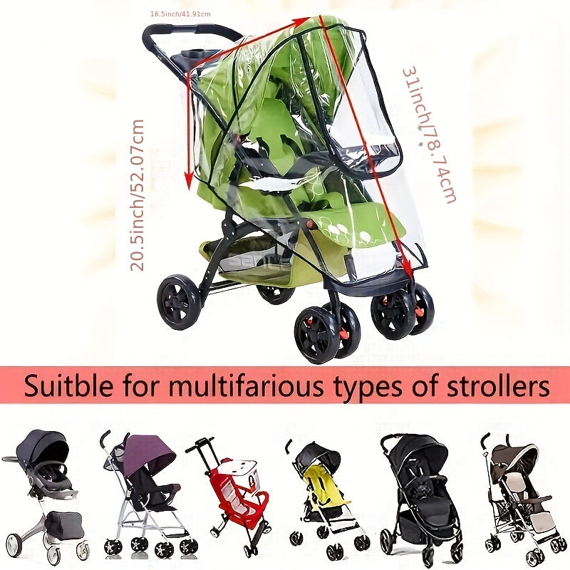 Stroller Weather Cover Waterproof Rain Wind Snow Shield for Baby Stroller
