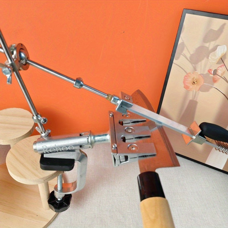 360° adjustable flip angle design stainless steel sharpener multi-piece set