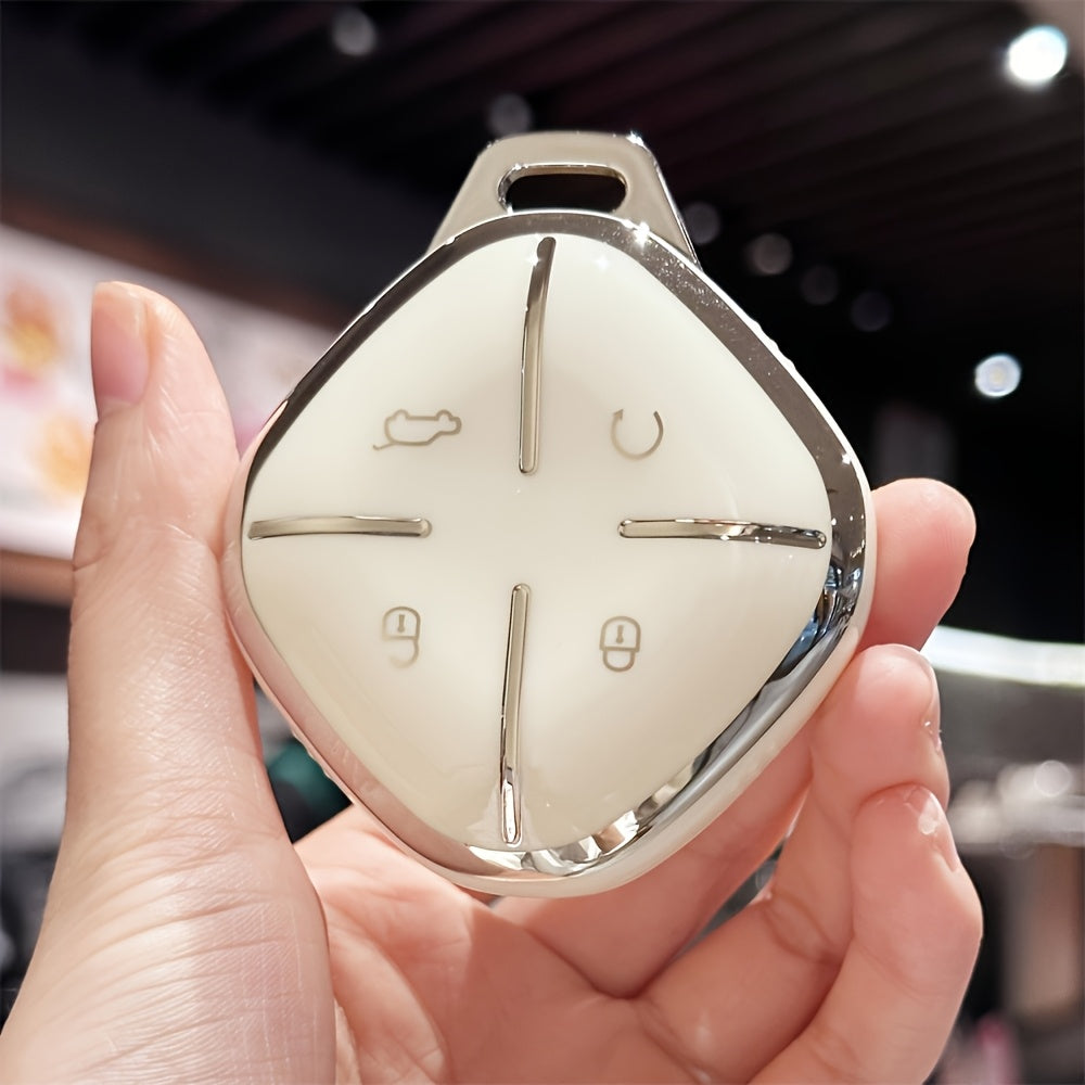 Car Key Fob Cover TPU Braided Keychain Remote Accessory for Universal Use