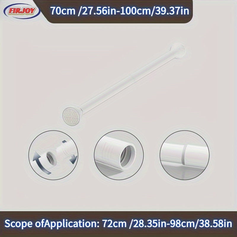 Adjustable Stainless Steel Shower Curtain Rod No-Drill Extendable for Bathroom