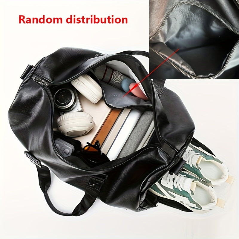 Men's Travel Bag with Adjustable Strap Wet Dry Separation Shoe Compartment