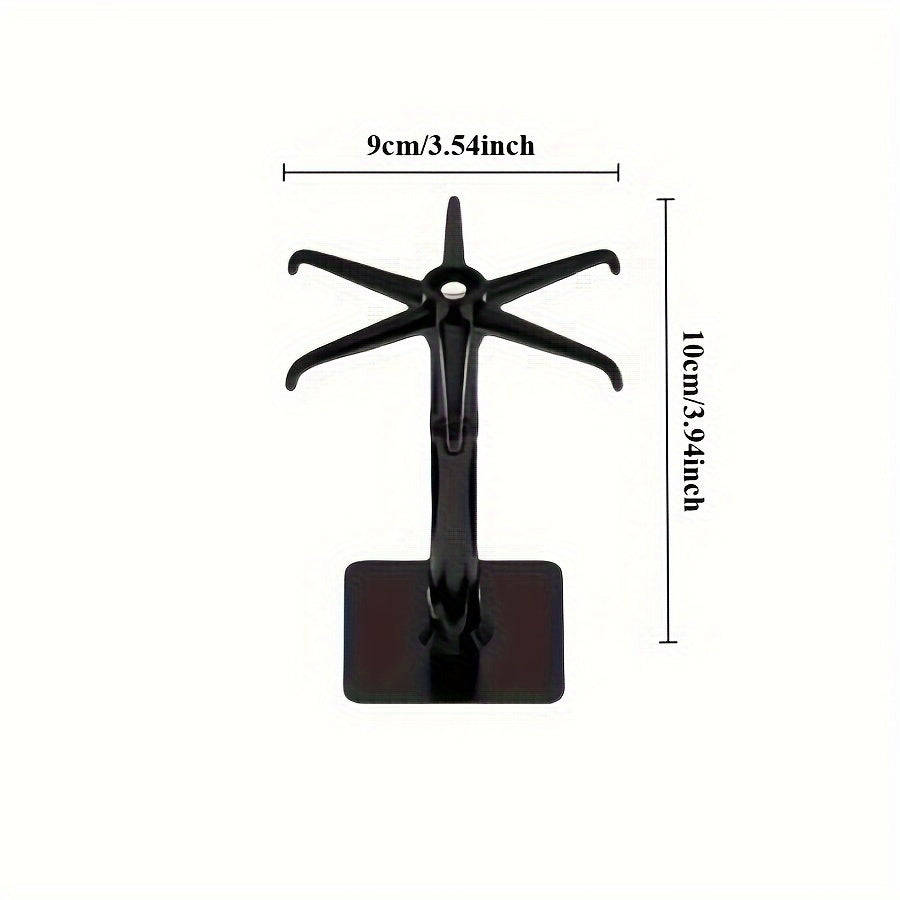 Expandable Kitchen Pot Rack with 360-Degree Rotating Hooks Wall Mount Organizer