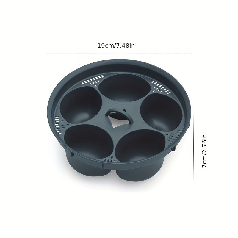 Egg Cooker with Four-Slot Egg Steamer, Poached Egg Maker, Includes Egg Boiling Pot