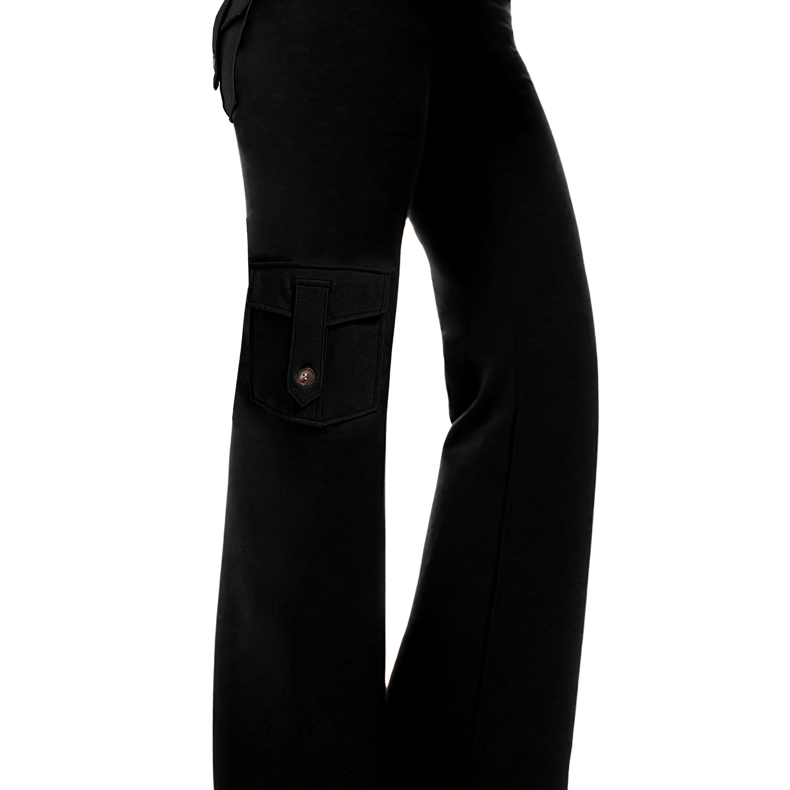 Pantalones de yoga de cintura alta con bolsillos cargo para mujer, talla plus, transpirables y con estiramiento