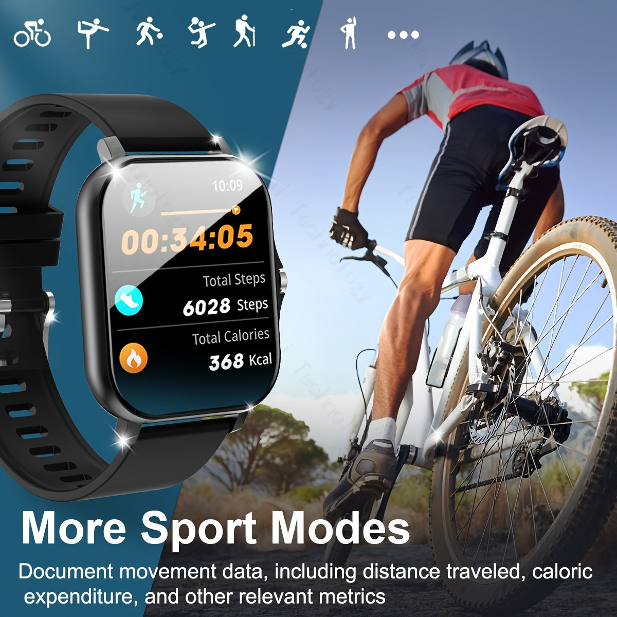 Smart Watch for Men and Women 1.83-Inch HD Screen Fitness Tracker Voice Assistant Sports Watch