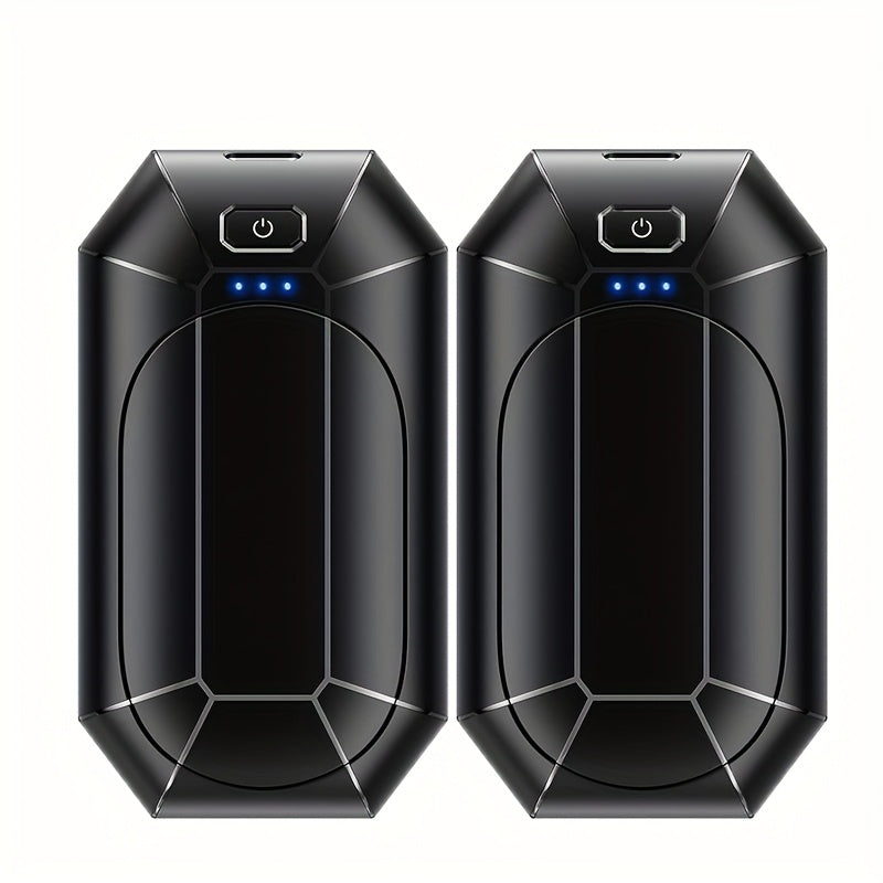 Juego de 2 calentadores de manos recargables con USB, guantes calefactables con batería de 4000mAh para acampada y actividades al aire libre