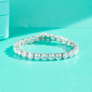 Moissanite Tennis Bracelet 1ct Round Cut Sterling Silver Jewelry for Women