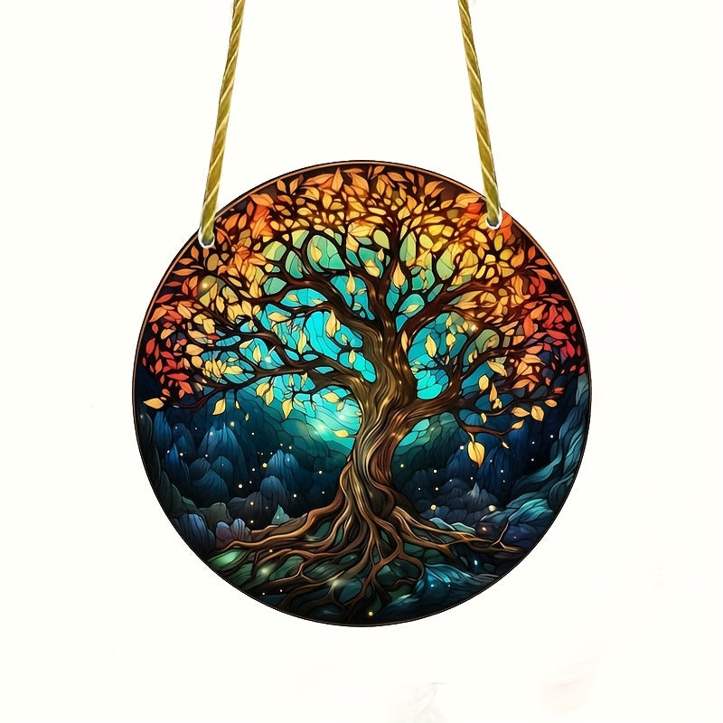 Tree-Inspired Acrylic Glass Wall Decor Pendant Chain for Bedroom Living Room Kitchen Balcony Hallway
