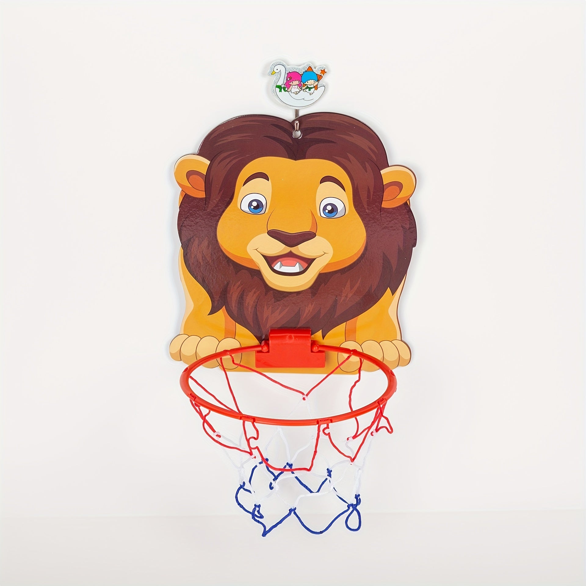 Conjunto de aros de baloncesto con temática de animales para niños para juego en interiores y exteriores 3+ Rojo