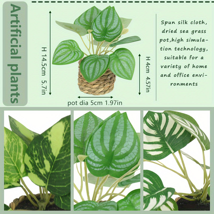 Artificial Green Grass Rope Pot for Home and Office Decor