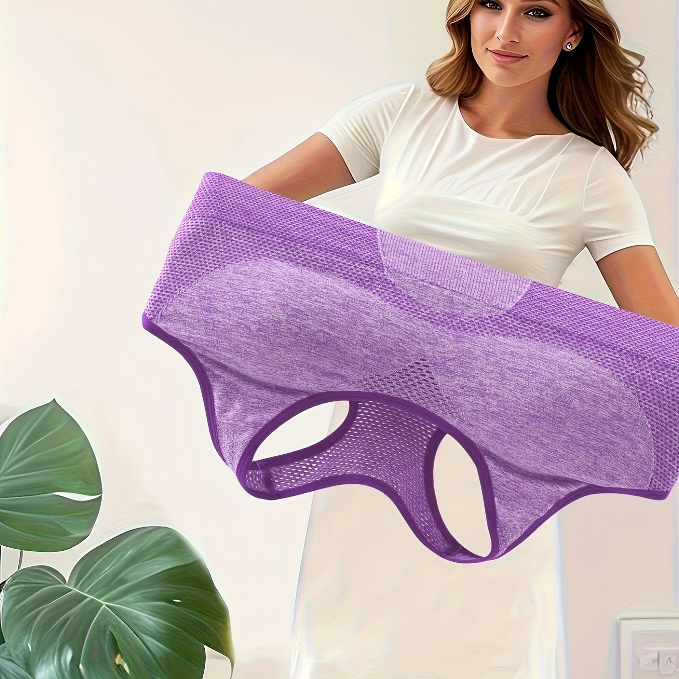 Plus o'lcham nafas oladigan, shovqinsiz tarmoq sport brasi uchun yoga