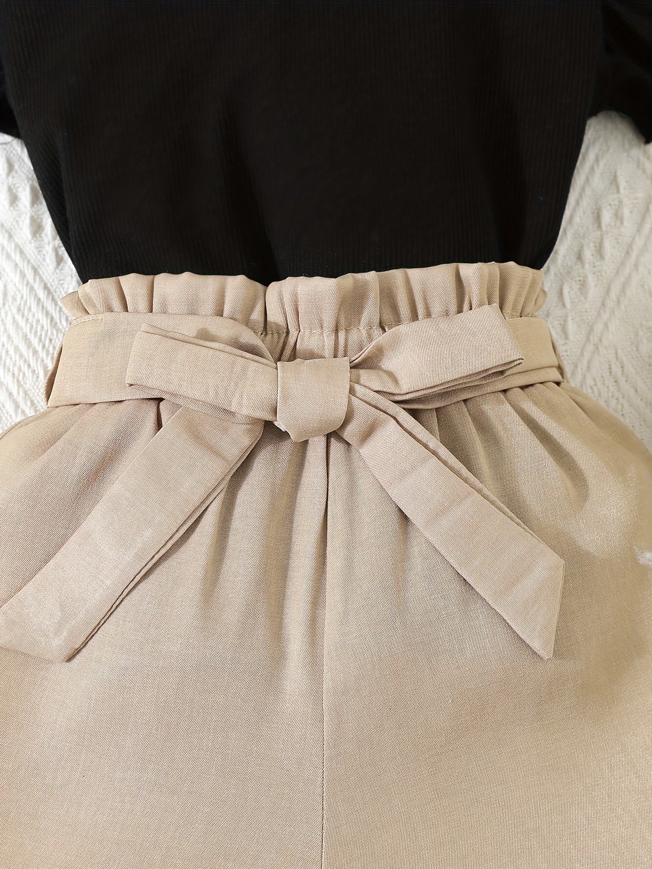 Girls Summer Shorts and Top Set with Lace-Up Sleeveless Top and Belt Shorts